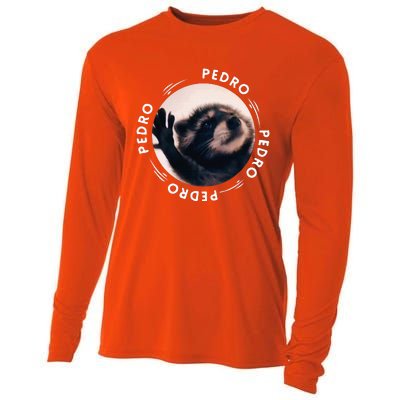 Pedro Dancing Raccoon Pedro Pedro Dancing Raccoon Meme Funny Cooling Performance Long Sleeve Crew