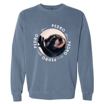 Pedro Dancing Raccoon Pedro Pedro Dancing Raccoon Meme Funny Garment-Dyed Sweatshirt