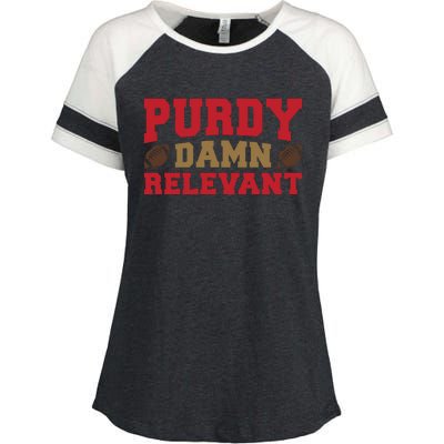 Purdy Damn Relevant San Francisco Football Enza Ladies Jersey Colorblock Tee