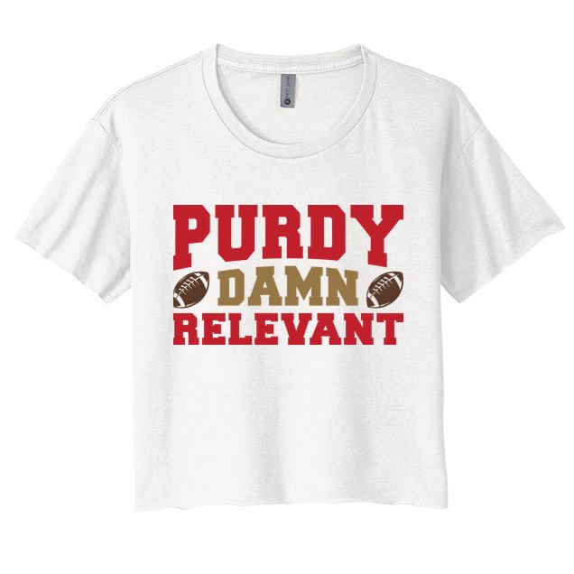 Purdy Damn Relevant San Francisco Football Crop Top
