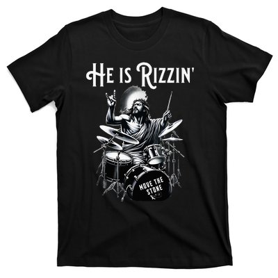 Percussion Drum Rizz He Is Rizzin Jesus Drumming T-Shirt