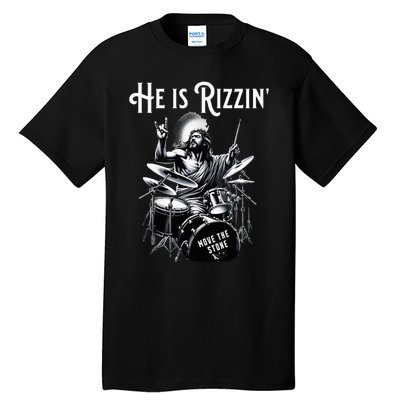 Percussion Drum Rizz He Is Rizzin Jesus Drumming Tall T-Shirt