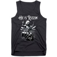 Percussion Drum Rizz He Is Rizzin Jesus Drumming Tank Top