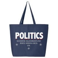 Politics Destroying Relationships And Family Dinners Since 1776 25L Jumbo Tote