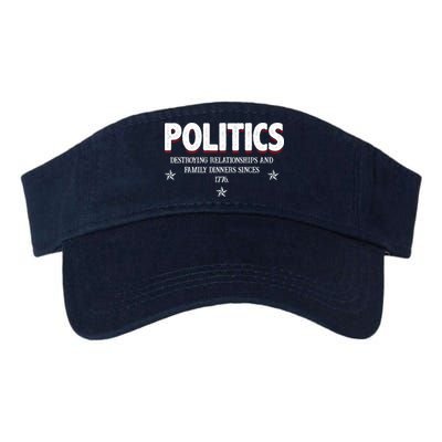 Politics Destroying Relationships And Family Dinners Since 1776 Visor