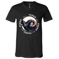 Pedro Dancing Raccoon Pedro Pedro Dancing Raccoon Meme V-Neck T-Shirt