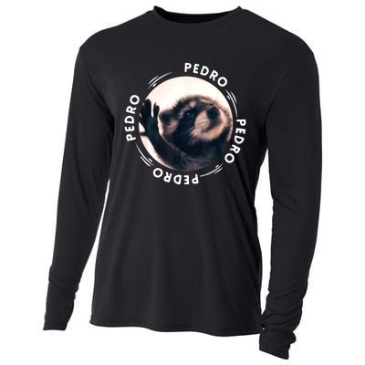 Pedro Dancing Raccoon Pedro Pedro Dancing Raccoon Meme Cooling Performance Long Sleeve Crew