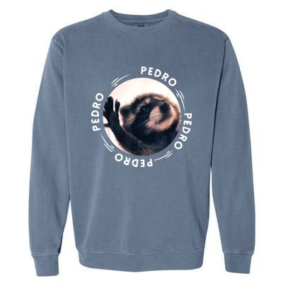 Pedro Dancing Raccoon Pedro Pedro Dancing Raccoon Meme Garment-Dyed Sweatshirt