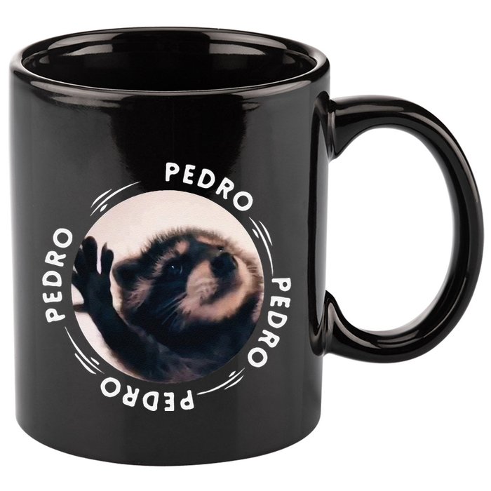 Pedro Dancing Raccoon Pedro Pedro Dancing Raccoon Meme Funny 11oz C Handle Ceramic Mug