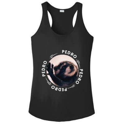 Pedro Dancing Raccoon Pedro Pedro Dancing Raccoon Meme Funny Ladies PosiCharge Competitor Racerback Tank