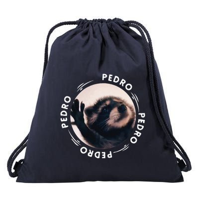 Pedro Dancing Raccoon Pedro Pedro Dancing Raccoon Meme Funny Drawstring Bag