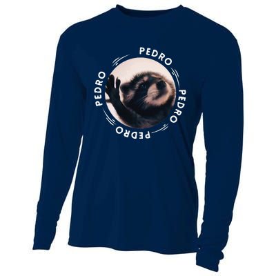 Pedro Dancing Raccoon Pedro Pedro Dancing Raccoon Meme Funny Cooling Performance Long Sleeve Crew