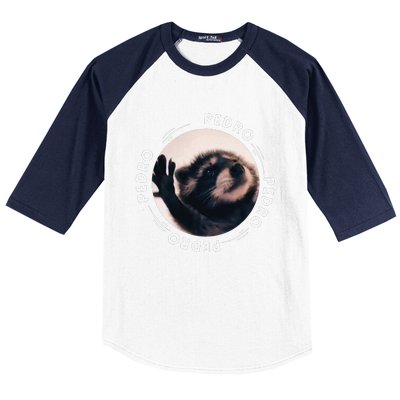 Pedro Dancing Raccoon Pedro Pedro Dancing Raccoon Meme Funny Baseball Sleeve Shirt