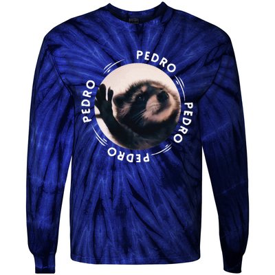 Pedro Dancing Raccoon Pedro Pedro Dancing Raccoon Meme Funny Tie-Dye Long Sleeve Shirt