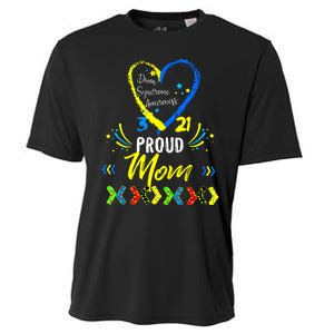 Proud Down Syndrome Mom Awareness Shirts Son Daughter Cooling Performance Crew T-Shirt