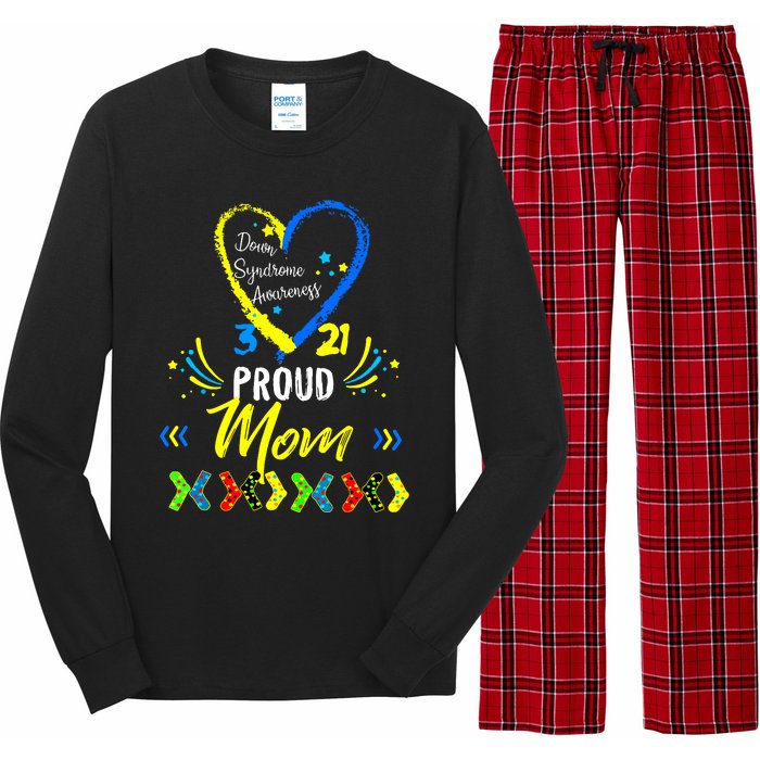 Proud Down Syndrome Mom Awareness Shirts Son Daughter Long Sleeve Pajama Set