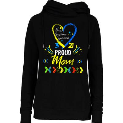 Proud Down Syndrome Mom Awareness Shirts Son Daughter Womens Funnel Neck Pullover Hood