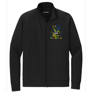 Proud Down Syndrome Mom Awareness Shirts Son Daughter Stretch Full-Zip Cadet Jacket