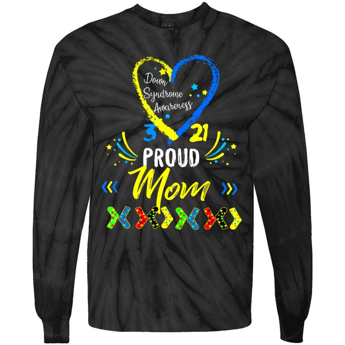 Proud Down Syndrome Mom Awareness Shirts Son Daughter Tie-Dye Long Sleeve Shirt