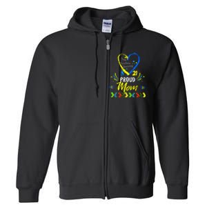 Proud Down Syndrome Mom Awareness Shirts Son Daughter Full Zip Hoodie