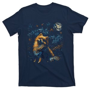 Pomeranian Dog Starry Night Dogs Lover Gifts Graphic T-Shirt