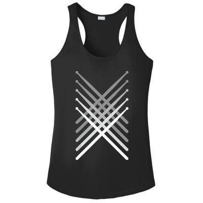 Percussion Drum Sticks Black Ladies PosiCharge Competitor Racerback Tank