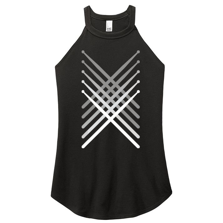 Percussion Drum Sticks Black Women's Perfect Tri Rocker Tank