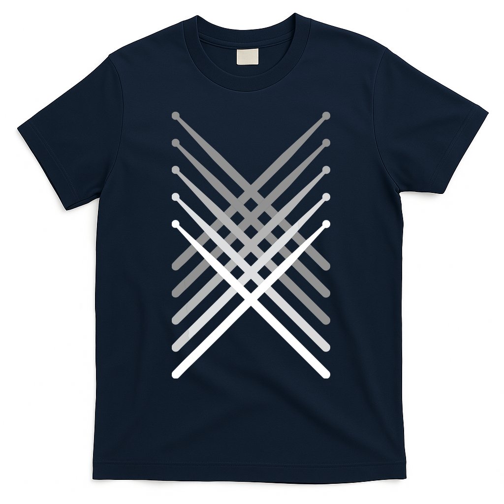 Percussion Drum Sticks Black T-Shirt