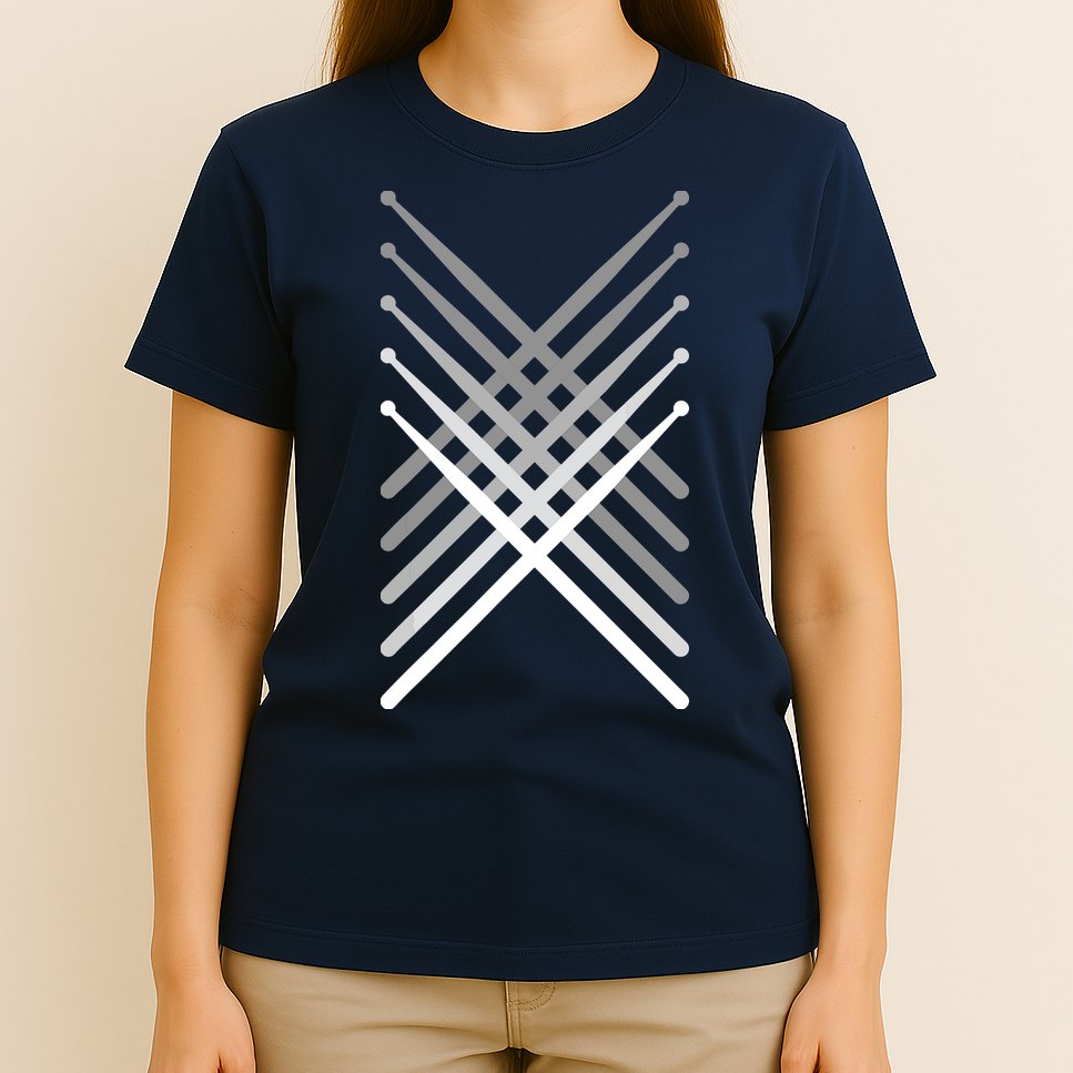 Percussion Drum Sticks Black T-Shirt