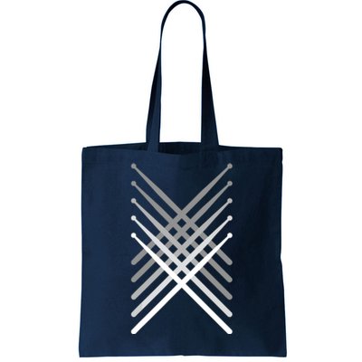 Percussion Drum Sticks Black Tote Bag