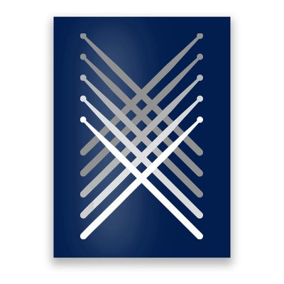 Percussion Drum Sticks Black Poster