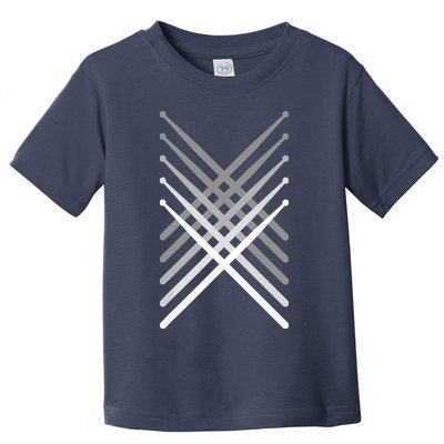 Percussion Drum Sticks Black Toddler T-Shirt