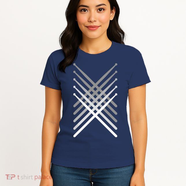 Percussion Drum Sticks Black Womens T-Shirt