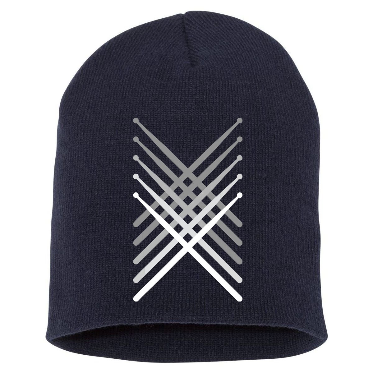 Percussion Drum Sticks Black Short Acrylic Beanie