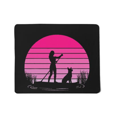 Paddleboarding Dog Sup Stand Up Paddle Board Mousepad
