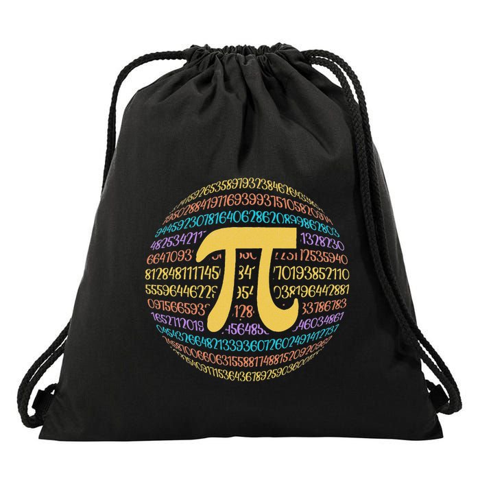 Pi Day Spiral Pi 314159 Math Drawstring Bag
