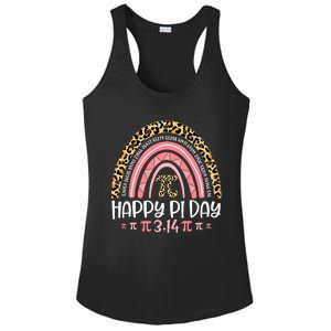 Pi Day Spiral Pi Math Teacher 3 14 Leopard Rainbow Ladies PosiCharge Competitor Racerback Tank