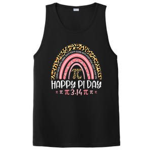 Pi Day Spiral Pi Math Teacher 3 14 Leopard Rainbow PosiCharge Competitor Tank