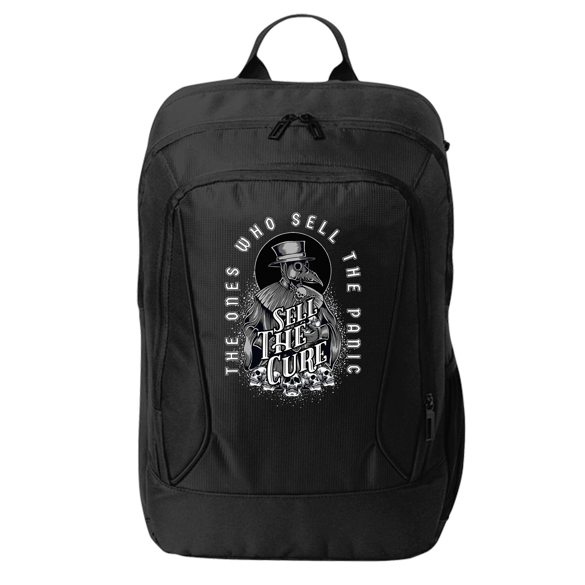 Plague Doctor Sell The Panic Sell The Cure City Backpack