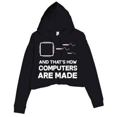Programmer Developer Software Funny Computer Engineering Crop Fleece Hoodie