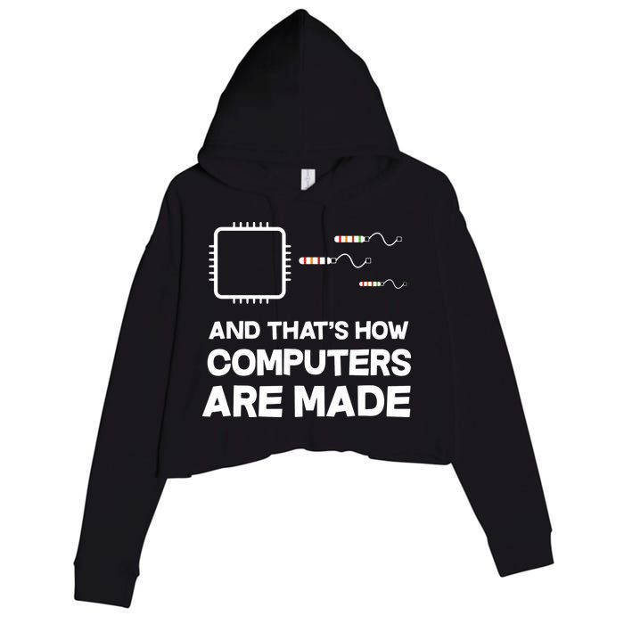 Programmer Developer Software Funny Computer Engineering Crop Fleece Hoodie