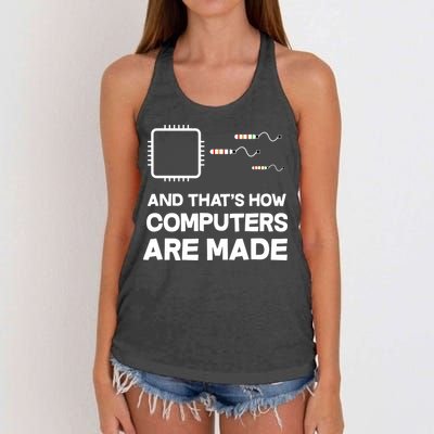 Programmer Developer Software Funny Computer Engineering Women's Knotted Racerback Tank