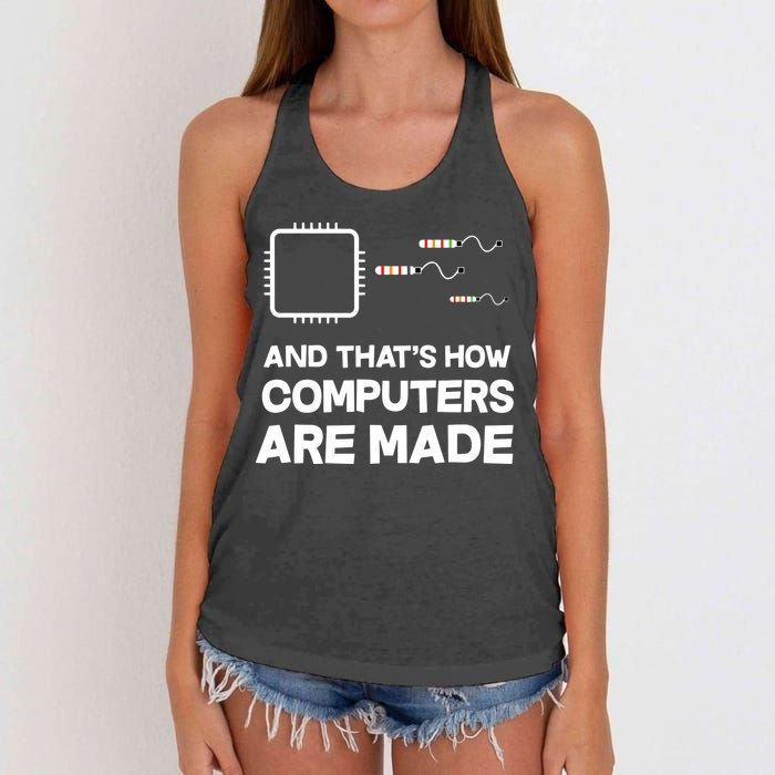 Programmer Developer Software Funny Computer Engineering Women's Knotted Racerback Tank