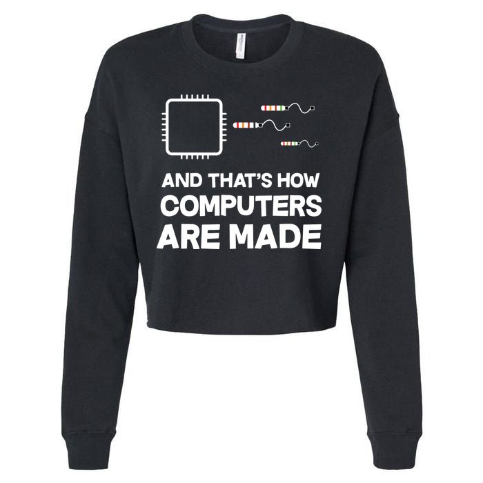 Programmer Developer Software Funny Computer Engineering Cropped Pullover Crew