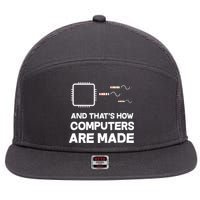 Programmer Developer Software Funny Computer Engineering 7 Panel Mesh Trucker Snapback Hat