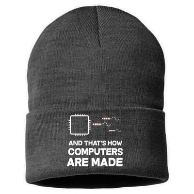 Programmer Developer Software Funny Computer Engineering Sustainable Knit Beanie