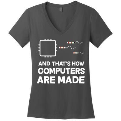 Programmer Developer Software Funny Computer Engineering Women's V-Neck T-Shirt