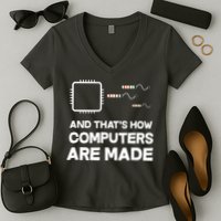 Programmer Developer Software Funny Computer Engineering Women's V-Neck T-Shirt