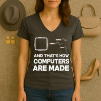 Programmer Developer Software Funny Computer Engineering Women's V-Neck T-Shirt