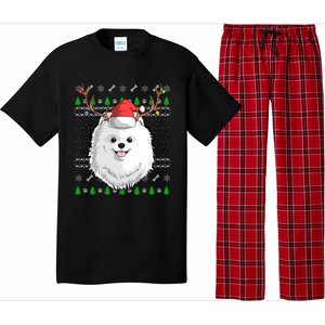 Pomeranian Dog Santa Claus Ugly Christmas Xmas Reindeer Cute Gift Pajama Set